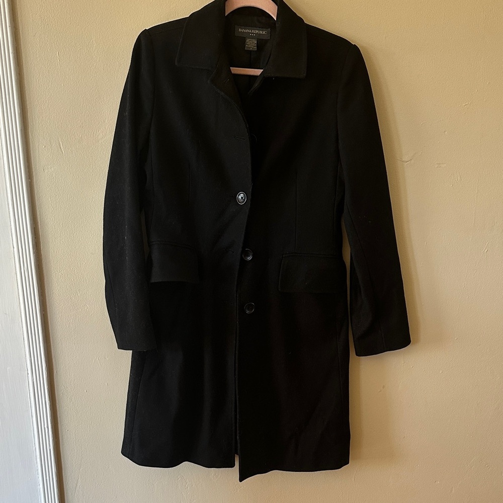Banana Republic Elegant Black Trench Coat